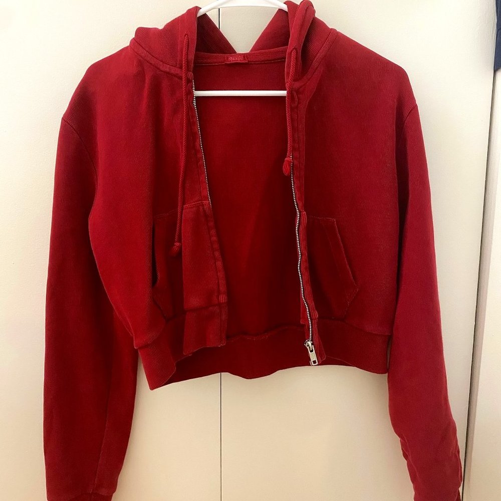 Brandy Melville Red Cropped Jacket